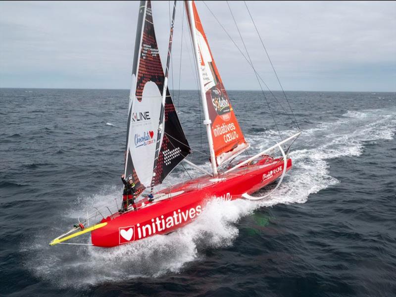 Violette Dorange during the 1000 Race photo copyright Ronan Gladu / Initiatives-Cœur taken at  and featuring the IMOCA class