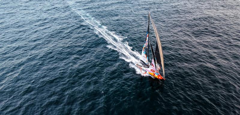 Francesca Clapcich onboard 11th Hour Racing in 1000 Race photo copyright Meredith Rodgers / 11th Hour Racing taken at  and featuring the IMOCA class