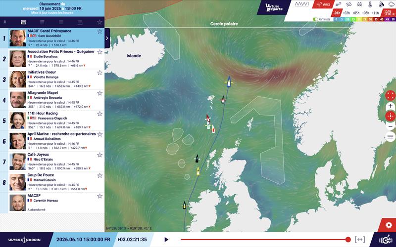 Race tracker's standard view of the Vendée Arctique - photo © Vendée Arctique