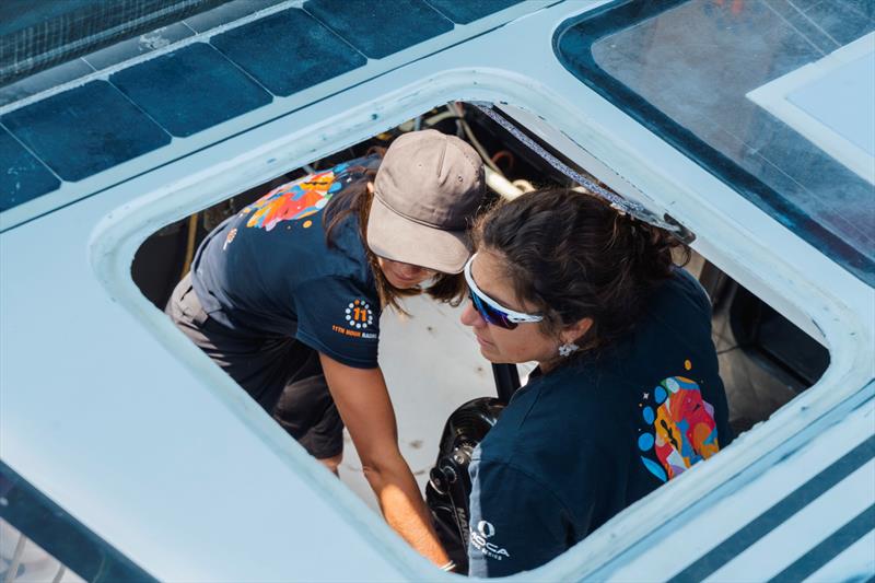 Team Francesca Clapcich Powered by 11th Hour Racing photo copyright Maud Helfgott - polaRYSE/ 11th Hour Racing taken at  and featuring the IMOCA class