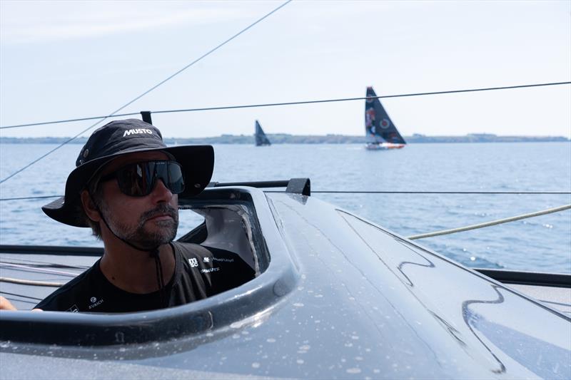 Skipper Boris Herrmann is eager to put his new Malizia 4 to the test against his old Malizia - Seaexplorer (now known as 11th Hour Racing, seen on the right-hand side of the photo) - photo © Gauthier Lebec / Team Malizia