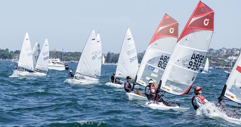 Open Bic and Sabot startline at Sail Sydney  - photo © Robin Evans