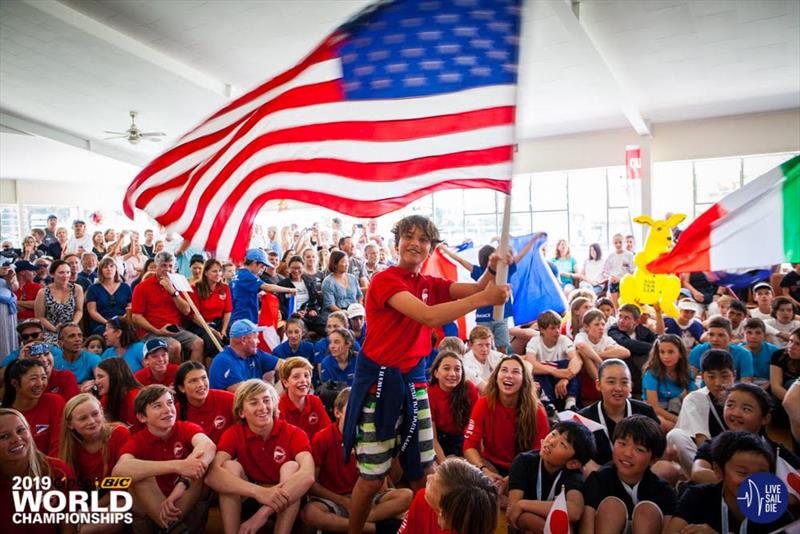US team -  Opening Ceremony for the 2019 O'Pen Bic World Championships hosted by Manly Sailing Club photo copyright Live Sail Die taken at Manly Sailing Club and featuring the  class