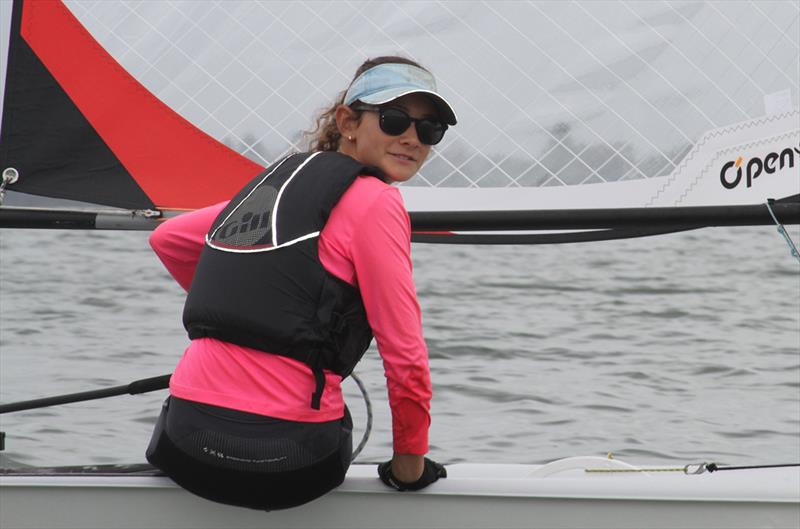 State champ Breanne Wadley - 2019 NSW O'pen Skiff Champs & The Dolphin Chaser  photo copyright James Lelaen taken at Mannering Park Amateur Sailing Club and featuring the O'pen Skiff class