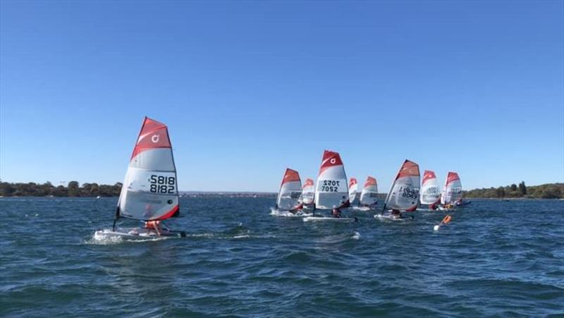 O'pen Skiffs training at RFBYC photo copyright RFBYC Media taken at Royal Freshwater Bay Yacht Club and featuring the O'pen Skiff class