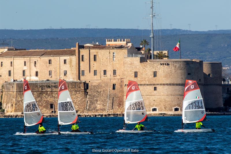 2023 Italian National Open Skiff Regatta in Taranto photo copyright Elena Giolai taken at  and featuring the O'pen Skiff class