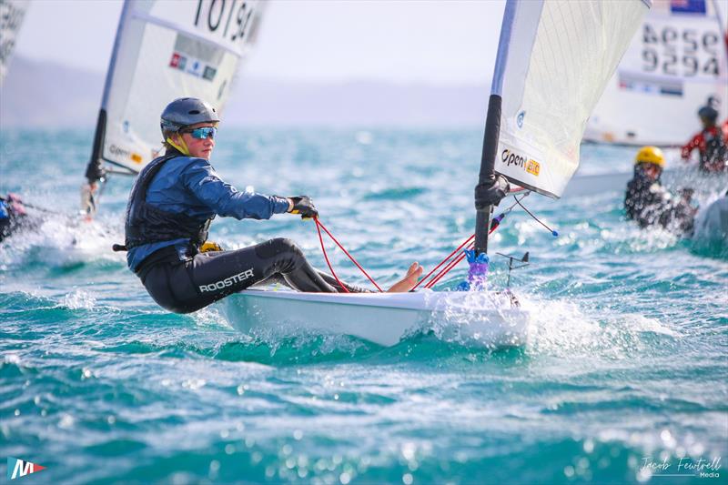 O'pen Skiff NZ Nationals - Manly SC - April 2024 photo copyright Jacob Fewtrell Media taken at Manly Sailing Club and featuring the O'pen Skiff class