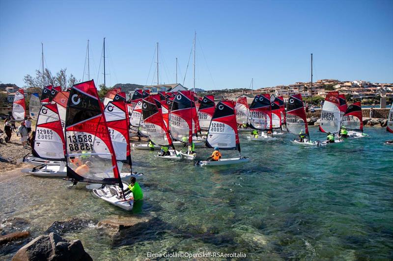 Open Skiff Eurochallenge & RS Aero Nationals day 3 photo copyright Elena Giolai taken at Yacht Club Porto Rotondo and featuring the O'pen Skiff class