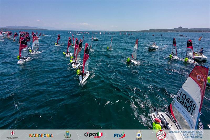 OpenSkiff World Championship 2026 in Calasetta, Italy - Day 2 photo copyright Elena Giolai taken at Lega Navale Italiana Sezione Sulcis and featuring the O'pen Skiff class