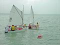 Libby and Gerard working with young sailors in Corozal Bay © Corozal Bay Sailing Club