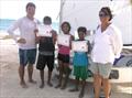 Optimist Level 1 certificates awarded at Adelle's International Outreach Programme (l-r) Ernie Martin ( instructor), Emmanuel Avillez, Stephanie Avilez, Junior Avilez, Joy White (instructor) © SPSC