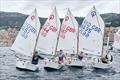 UK team (L-R) Callum Marshall, Tom Keegan, Isla Hutchinson at the  International Optimist Team Racing Championships &copy; YCM