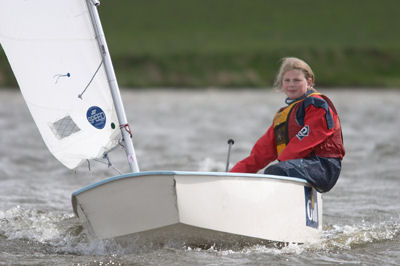 Rachel Wilcock wins the Compton Shield during the Budworth RYA North West Junior Travellers event photo copyright Peter Cull taken at Budworth Sailing Club and featuring the Optimist class