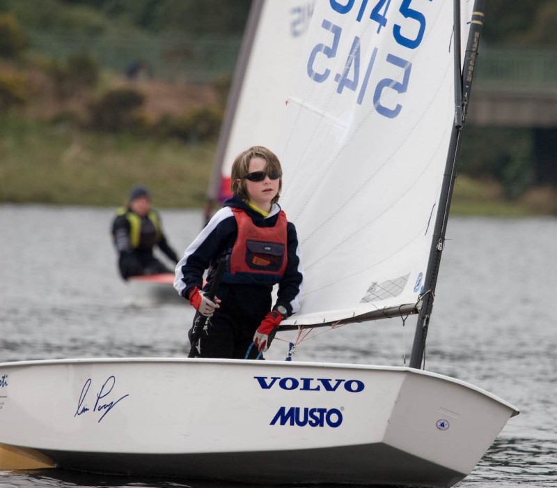 Ben Haynes during the Derbyshire Youth Sailing event at Errwood photo copyright Ed Washington taken at Errwood Sailing Club and featuring the Optimist class