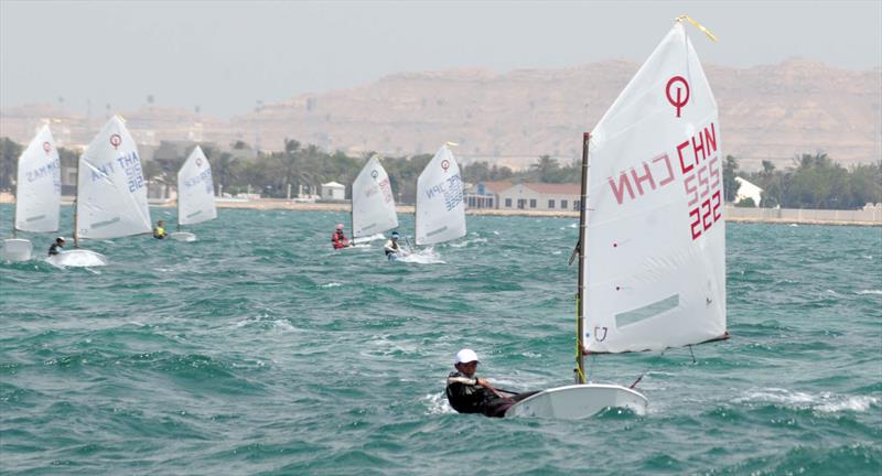 ODA Optimist Asian Championship 2014 day 1 photo copyright Jaffar Ali taken at Bahrain Maritime Sports Association and featuring the Optimist class