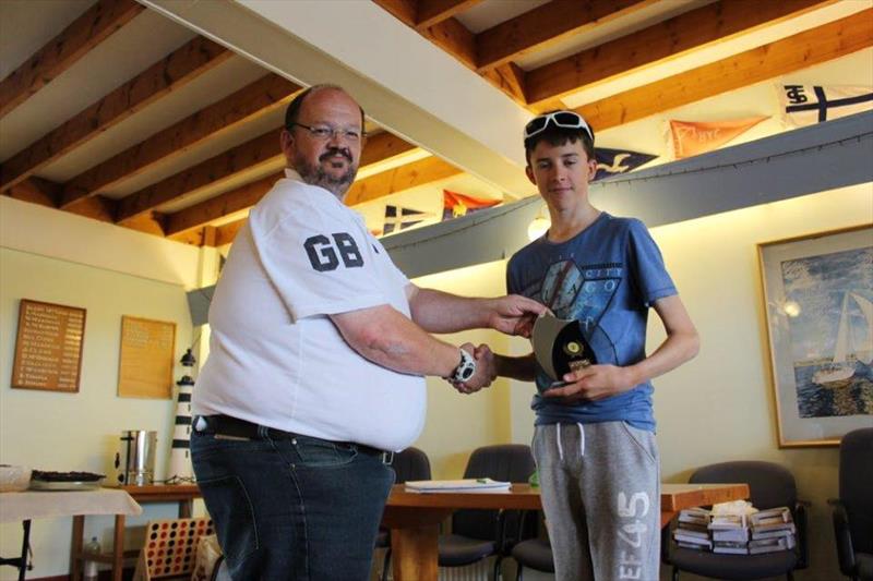 Harris Cartwright wins the main fleet in the Scottish Optimist Traveller at Nairn photo copyright Alec Munro taken at Nairn Sailing Club and featuring the Optimist class