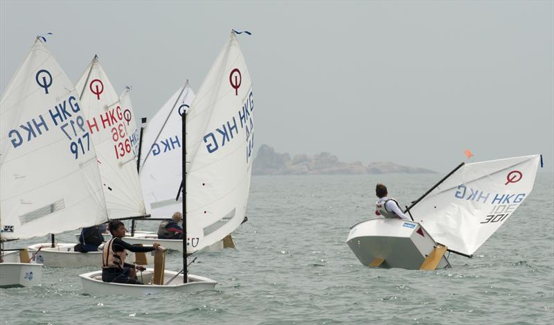 Hong Kong Optimist Nationals photo copyright Gregoire Bourrut Lacouture taken at Hong Kong Sea School and featuring the Optimist class