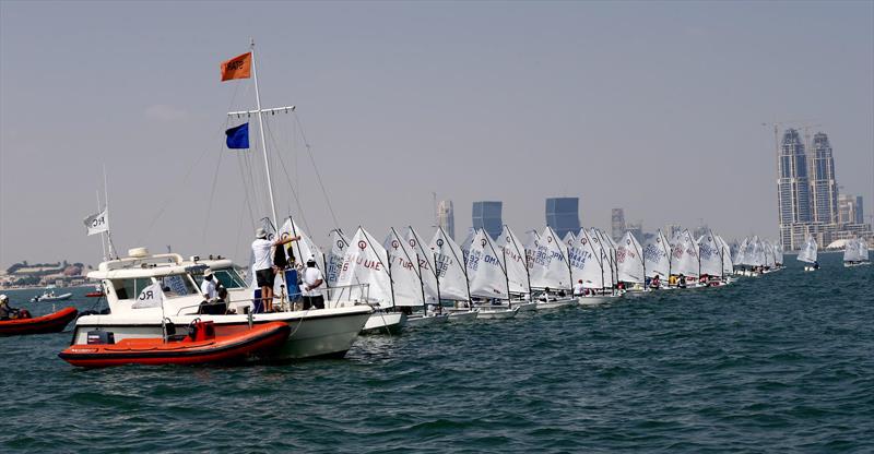 Optimist Asian & Oceanian Championships day 2 photo copyright Jayaram Korambil taken at Qatar Sailing & Rowing Federation and featuring the Optimist class