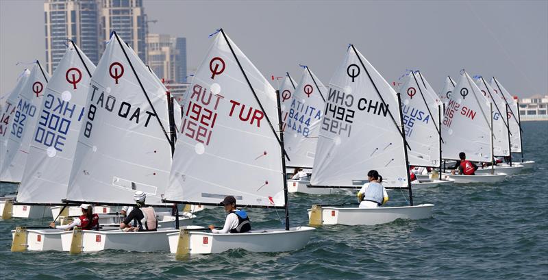 Optimist Asian & Oceanian Championships day 2 photo copyright Jayaram Korambil taken at Qatar Sailing & Rowing Federation and featuring the Optimist class