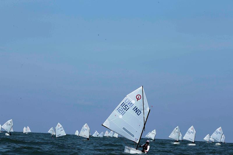 Navyn Prabhakar on day 3 of the SF by Sonata India International Regatta photo copyright Suheim Sheikh taken at  and featuring the Optimist class