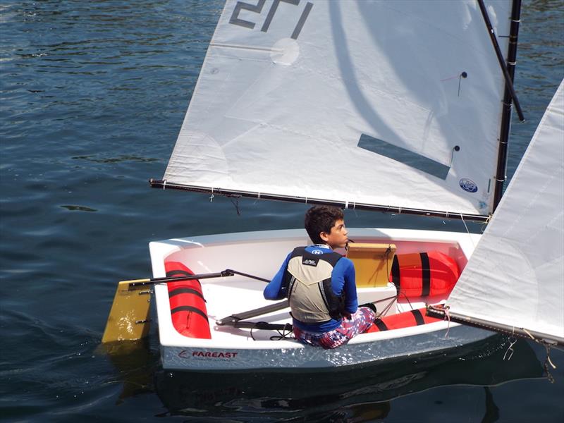 Kevin Velasquez at Canada's Optimist Regatta in Kingston photo copyright Forrest Jones taken at CORK and featuring the Optimist class