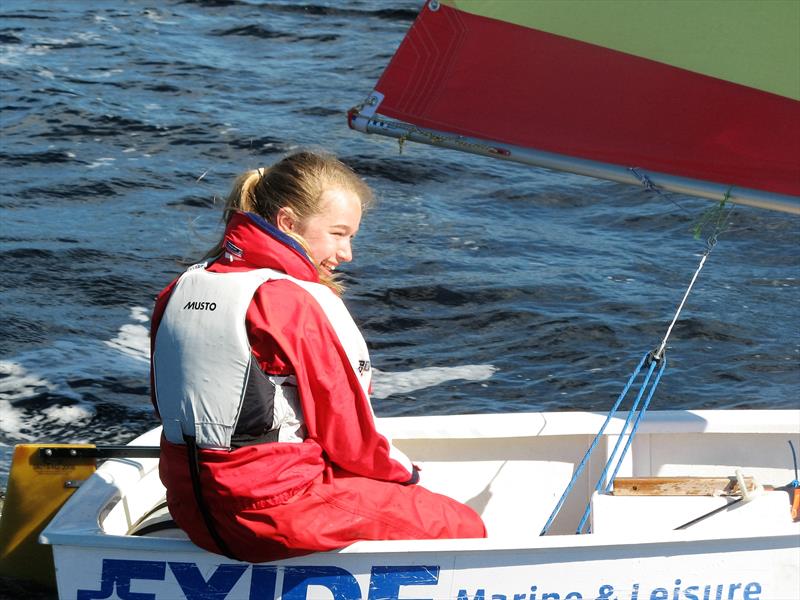 Poppy Nixey-Godfrey at the Bank Holiday Splash at Kielder Water photo copyright Annabelle Scullion taken at Kielder Water Sailing Club and featuring the Optimist class