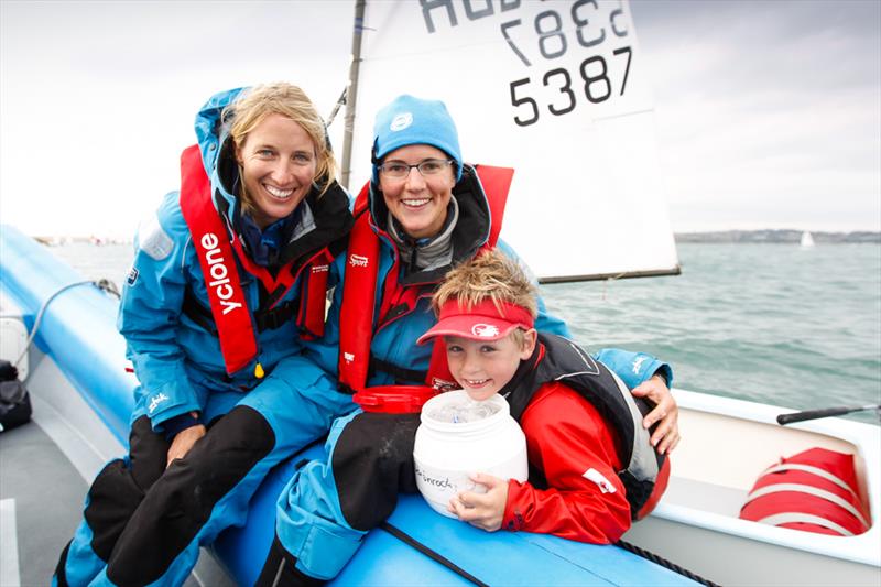 Saskia Clark and Alison Young at the RYA Zone Championships photo copyright Paul Wyeth / RYA taken at Royal Yachting Association and featuring the Optimist class