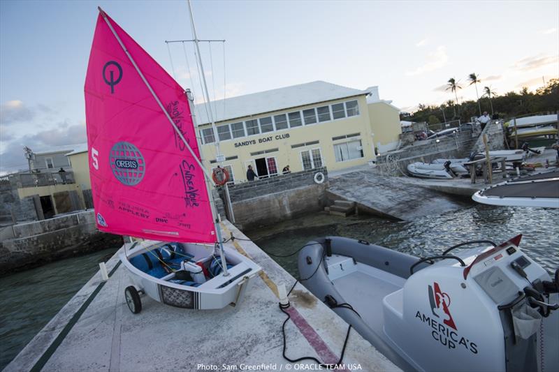 RACLE TEAM USA donate Optimists to Sandys Boat Club photo copyright Sam Greenfield / ORACLE TEAM USA taken at Sandys Boat Club and featuring the Optimist class