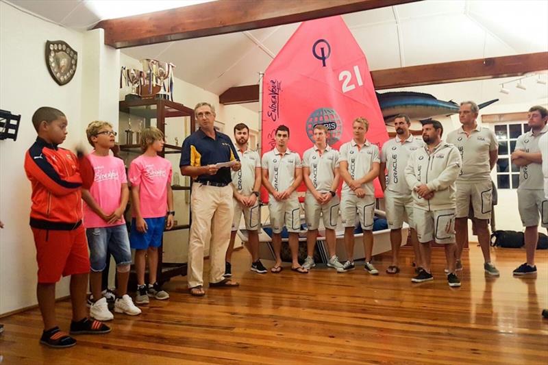 RACLE TEAM USA donate Optimists to Sandys Boat Club photo copyright Sam Greenfield / ORACLE TEAM USA taken at Sandys Boat Club and featuring the Optimist class