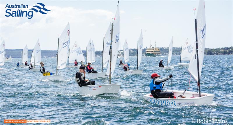 Optimist fleets started today at Sail Sydney photo copyright Robin Evans taken at Woollahra Sailing Club and featuring the Optimist class