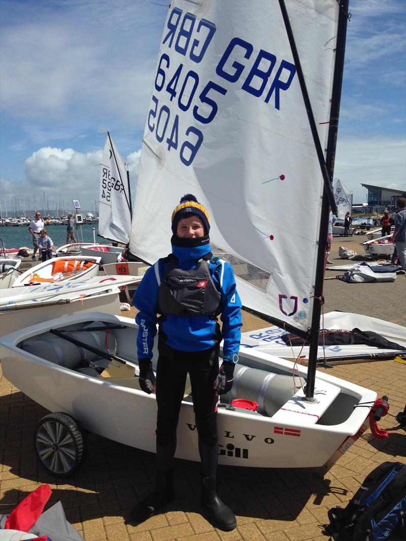 George Stewart at the Weymouth and Portland National Sailing Academy photo copyright RYA North East taken at Weymouth & Portland Sailing Academy and featuring the Optimist class