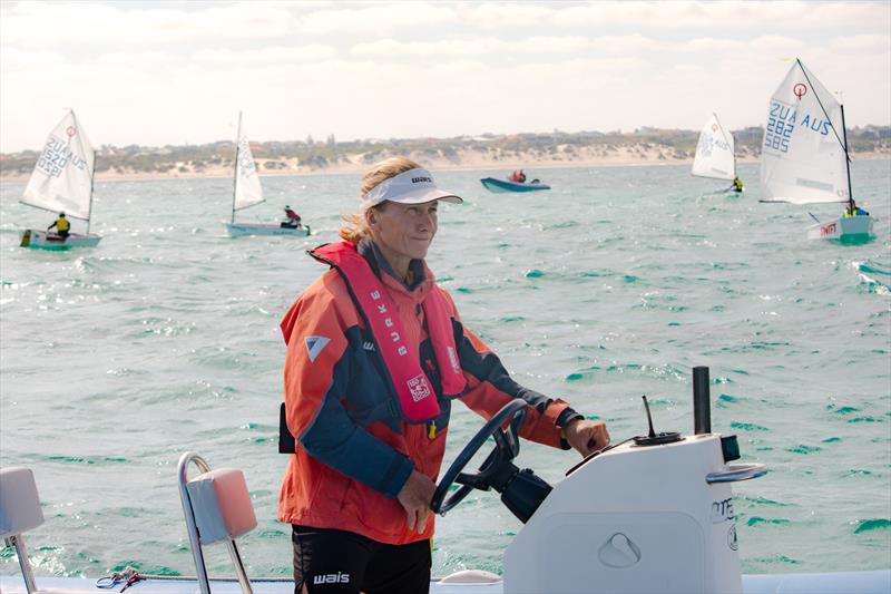 420 Olympic gold medalist and WA Institute of Sport head sailing coach Belinda Stowell was one of five coaches at Hillarys first Easter Dinghy Coaching Regatta - photo © Verma Vitales