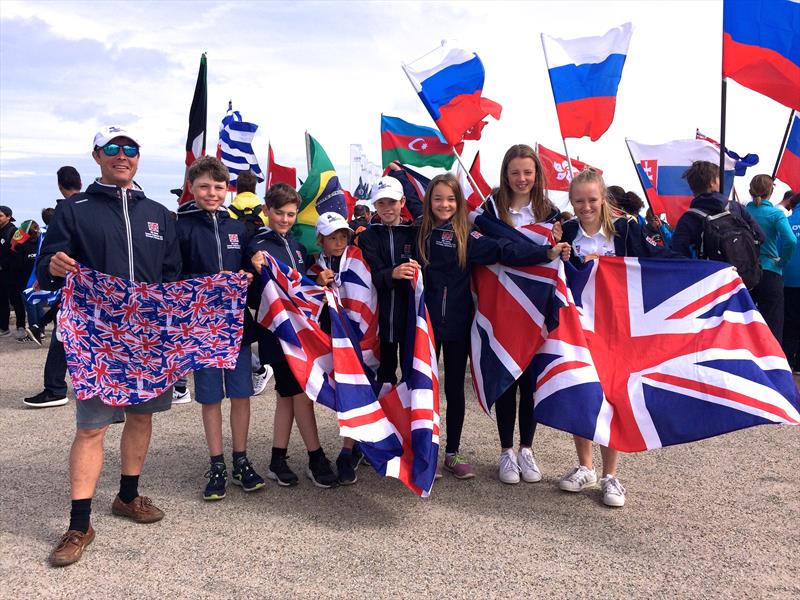 Opening Ceremony at the Optimist Europeans 2018 photo copyright Valeria Sesto taken at Jachtclub Scheveningen and featuring the Optimist class