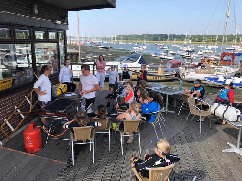 Barbecue during the IOCA South Pre-Nationals Training at Hamble photo copyright Roger Cerrato taken at Hamble River Sailing Club and featuring the Optimist class