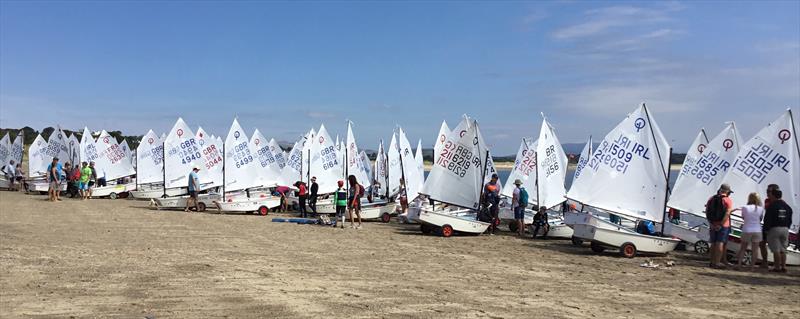 Getting set to launch at the Volvo Gill Optimist British Nationals - photo © Paula Irish