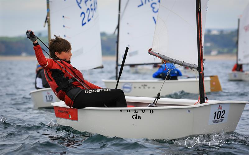 Volvo Gill Optimist British Nationals day 2 photo copyright Andy Green / www.greenseaphotography.co.uk taken at Plas Heli Welsh National Sailing Academy and featuring the Optimist class