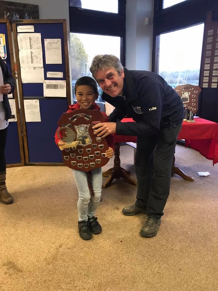 Ocean Hughes wins the Regatta Fleet in the Optimist Winter Championship at Carsington photo copyright Claire Mueller taken at Carsington Sailing Club and featuring the Optimist class