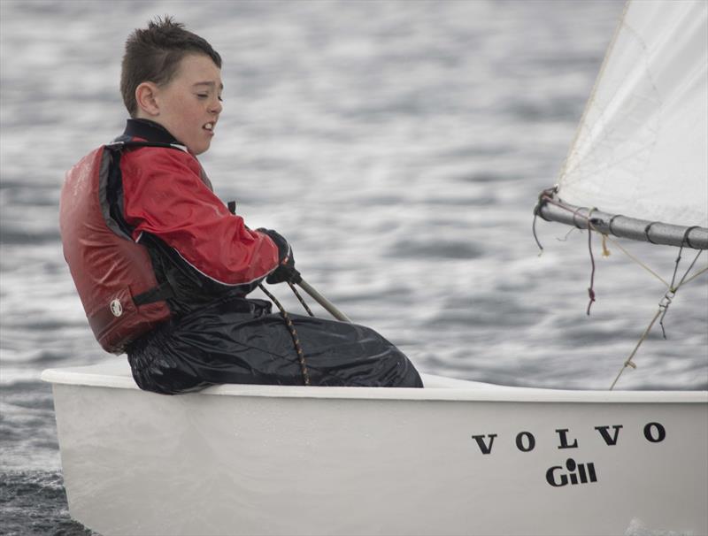 Cillian Dyne, second Under 13 at the Notts County Junior Open photo copyright David Eberlin taken at Notts County Sailing Club and featuring the Optimist class