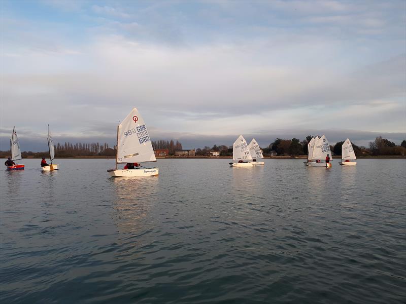 IOCA South Pre Zone Winter Training Session 2 at Bosham photo copyright Andy Kerr taken at Bosham Sailing Club and featuring the Optimist class