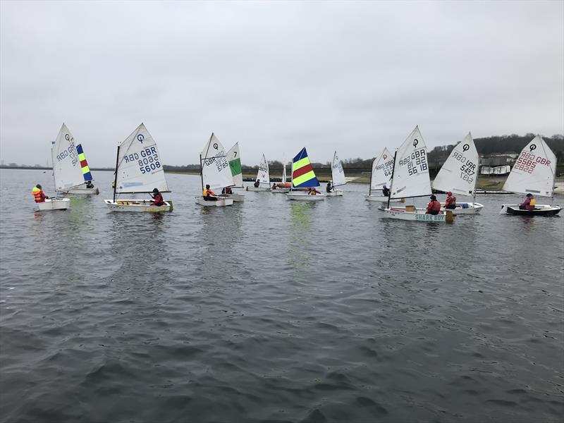 Optimist pathway sailors year-end sail at King George photo copyright Andrew Byrne taken at King George Sailing Club and featuring the Optimist class