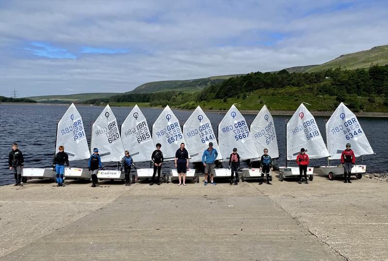 Midlands Optimist Training Group at Glossop photo copyright Debbie Smith taken at Glossop Sailing Club and featuring the Optimist class