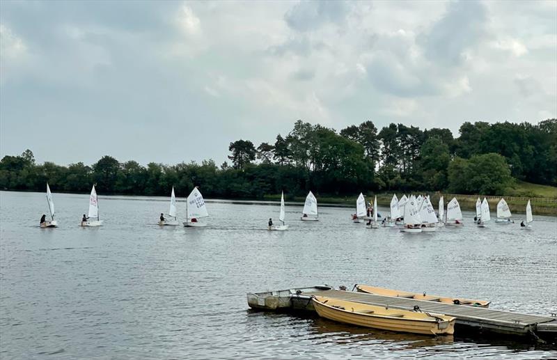 The whole fleet in the Barnt Green Optimist Open photo copyright Debbie Smith taken at Barnt Green Sailing Club and featuring the Optimist class