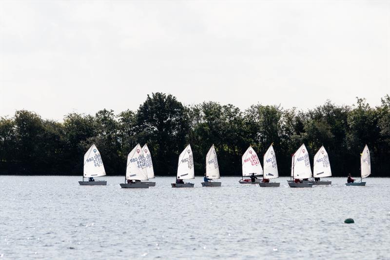 Main fleet start in the Barnt Green Optimist Open photo copyright Debbie Smith taken at Barnt Green Sailing Club and featuring the Optimist class
