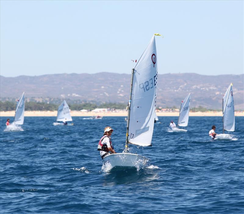 Optimist Europeans at Tavira, Portugal photo copyright Tavira Sailing taken at Clube Náutico de Tavira and featuring the Optimist class