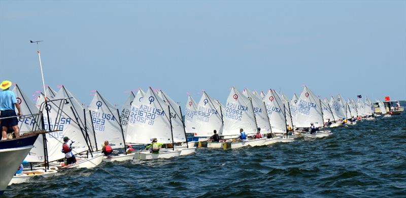 Optimist were on the line in Pensacola for the 2015 Optimist Nationals. They are coming back July 13-22, 2018 for more great sailing on Pensacola Bay photo copyright Talbot Wilson taken at Pensacola Yacht Club and featuring the Optimist class