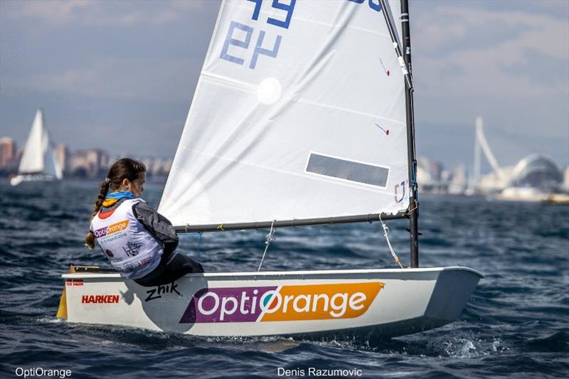 International OptiOrange Regatta photo copyright Denis Razumovich taken at Real Club Nautico Valencia and featuring the Optimist class