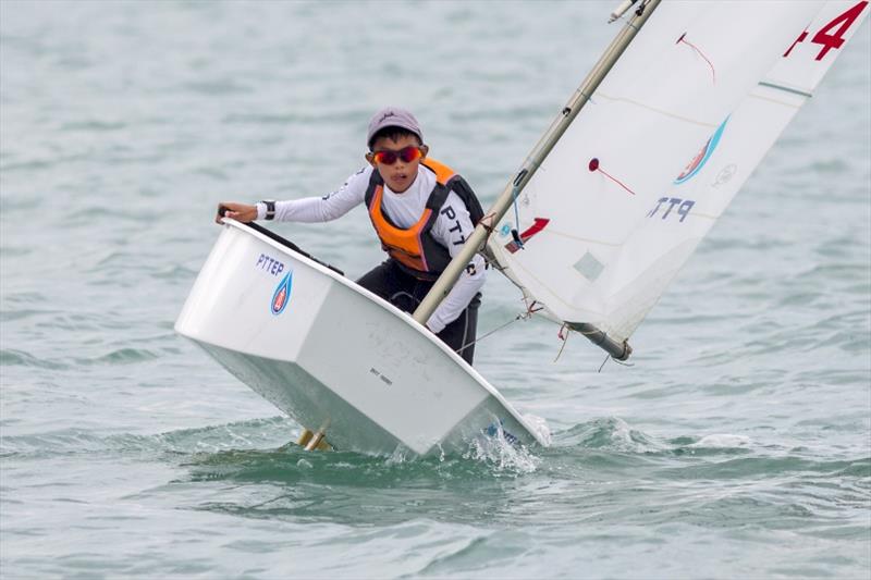 Panwa Boonak – the 2018 Thailand Optimist National Champion photo copyright Guy Nowell taken at Ocean Marina Yacht Club and featuring the Optimist class