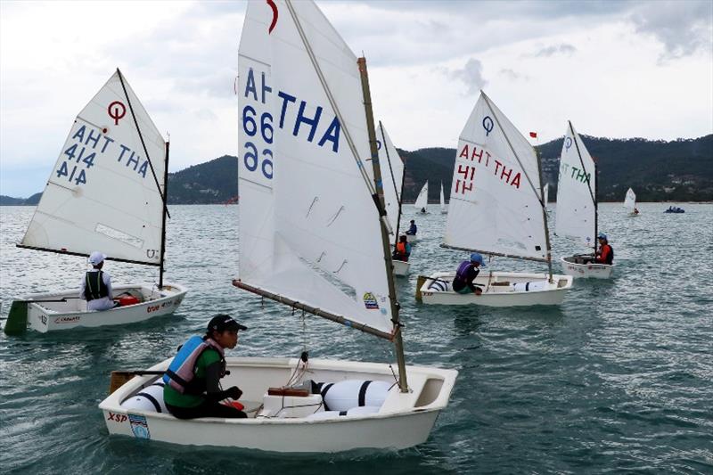 Close racing at the two-day Samui Youth Challenge photo copyright Scott Murray taken at  and featuring the Optimist class