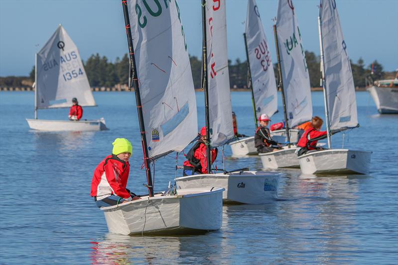 Green fleet participating in an adventure race last year - 2018 SA Optimist States and Frostbite Regatta photo copyright Caroline Cowen taken at  and featuring the Optimist class