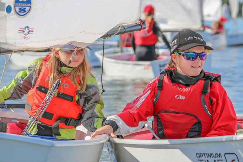 Kids having fun at the 2017 SA Optimist Frostbite - 2018 SA Optimist States and Frostbite Regatta photo copyright Caroline Cowen taken at  and featuring the Optimist class